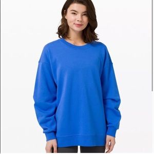 Lululemon perfectly oversized blue wild bell crewneck